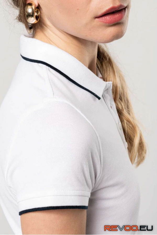 Rövid ujjú kötött piké póló Kariban KA252 5.