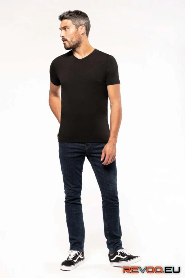 Rövid ujjú V-nyakú póló Kariban KA3014 4.