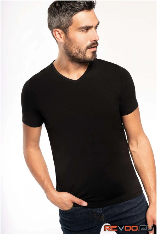 Rövid ujjú V-nyakú póló Kariban KA3014 1.