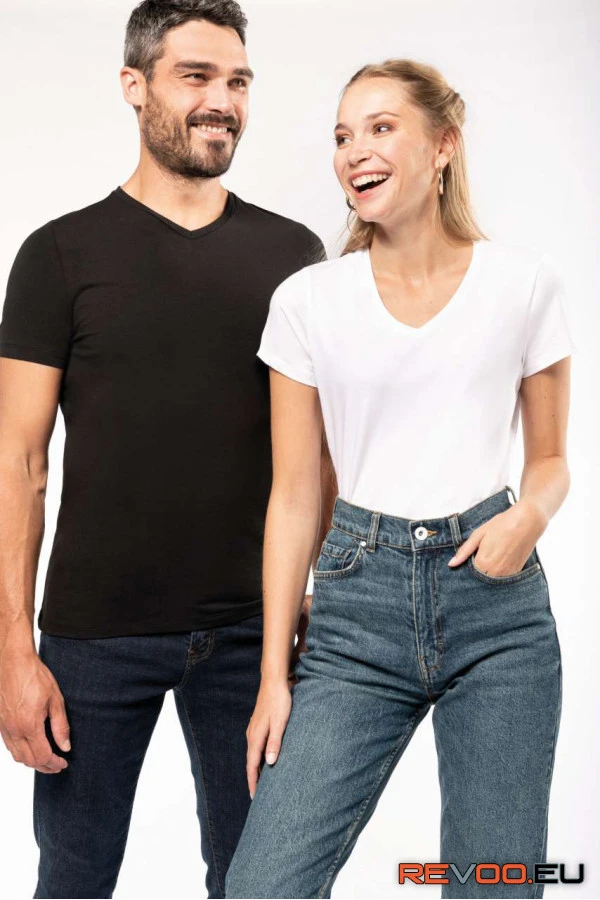 Rövid ujjú V-nyakú póló   Kariban KA3015 6.