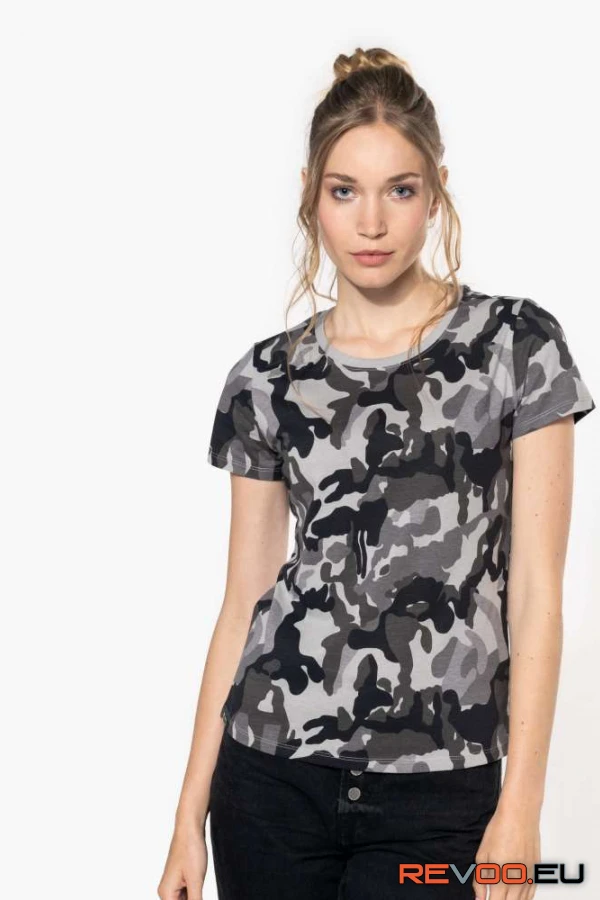 Rövid ujjú terepszínű környakas póló   Kariban KA3031 1.