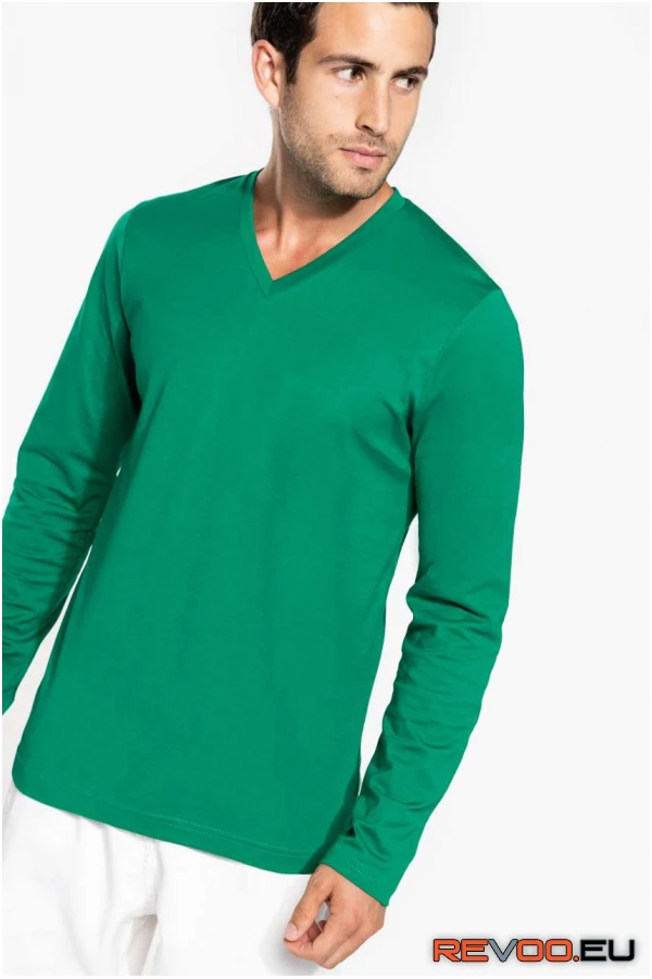 Hosszú ujjú V-nyakú póló   Kariban KA358 1.