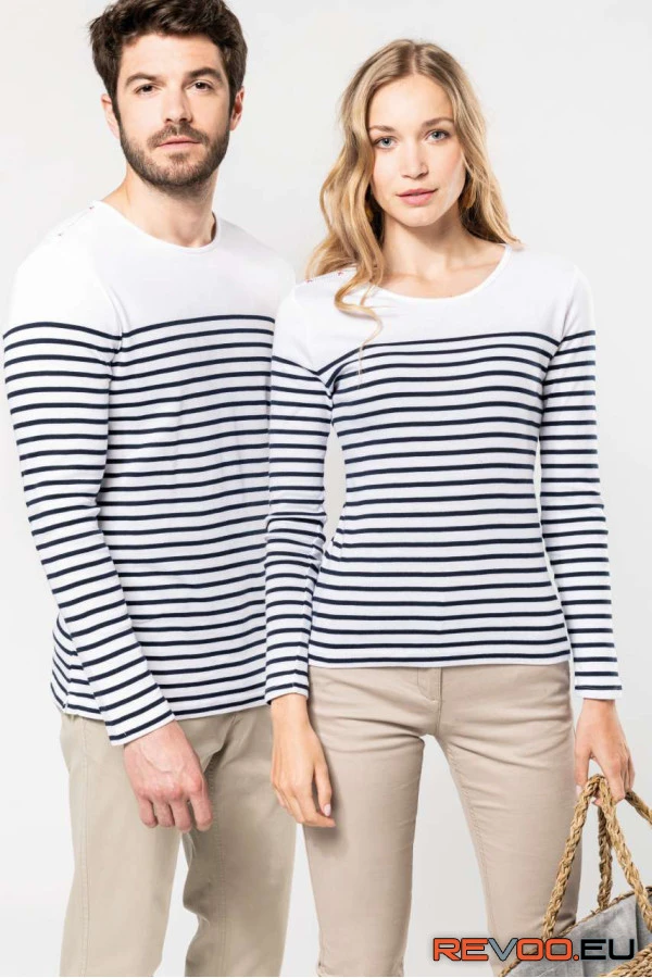 Hosszú ujjú breton csíkos felső Kariban KA366 5.