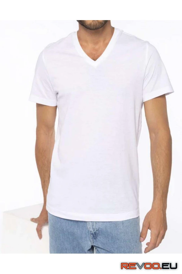 Rövid ujjú V-nyakú póló Kariban KA370 1.