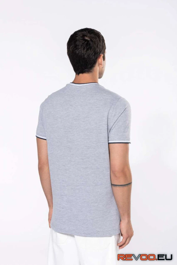 Piké anyagú V-nyakú póló Kariban KA374 3.