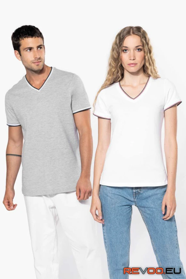 Piké anyagú V-nyakú póló Kariban KA374 7.