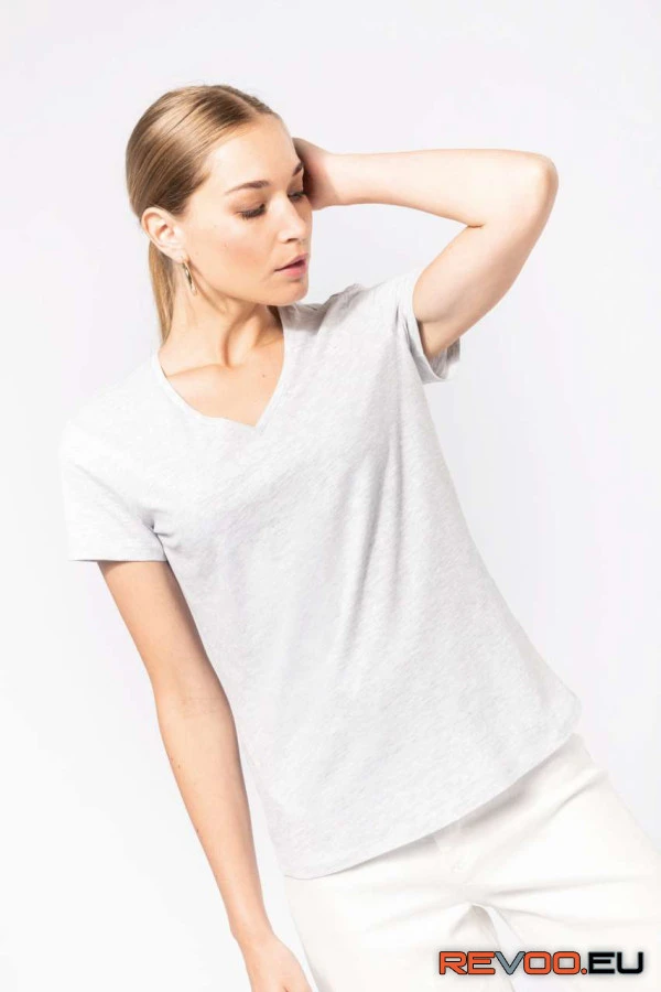 Rövid ujjú V-nyakú póló Kariban KA381 3.