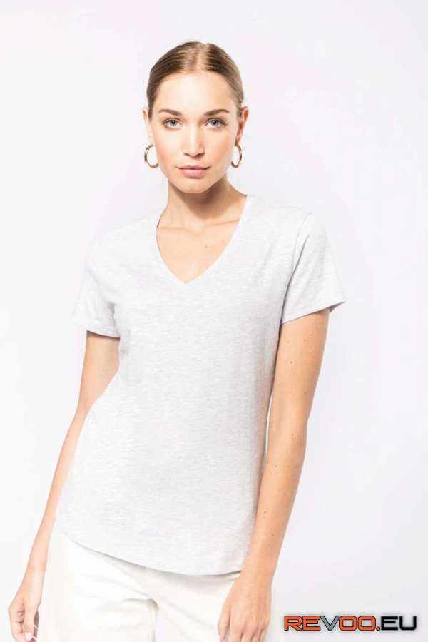 Rövid ujjú V-nyakú póló Kariban KA381 1.