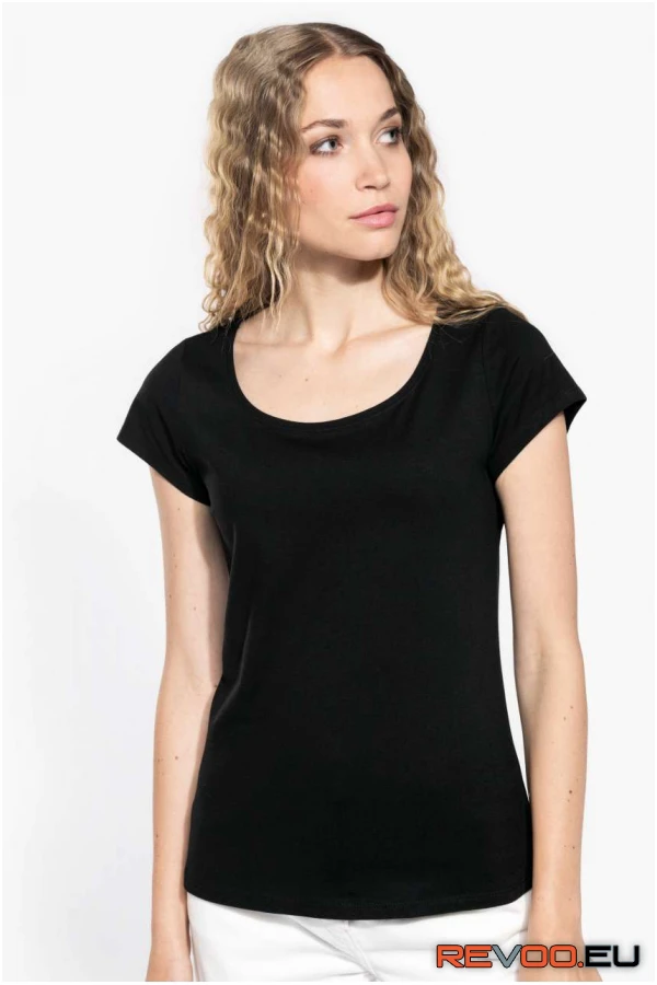 Csónaknyakú rövid ujjú póló   Kariban KA384 1.