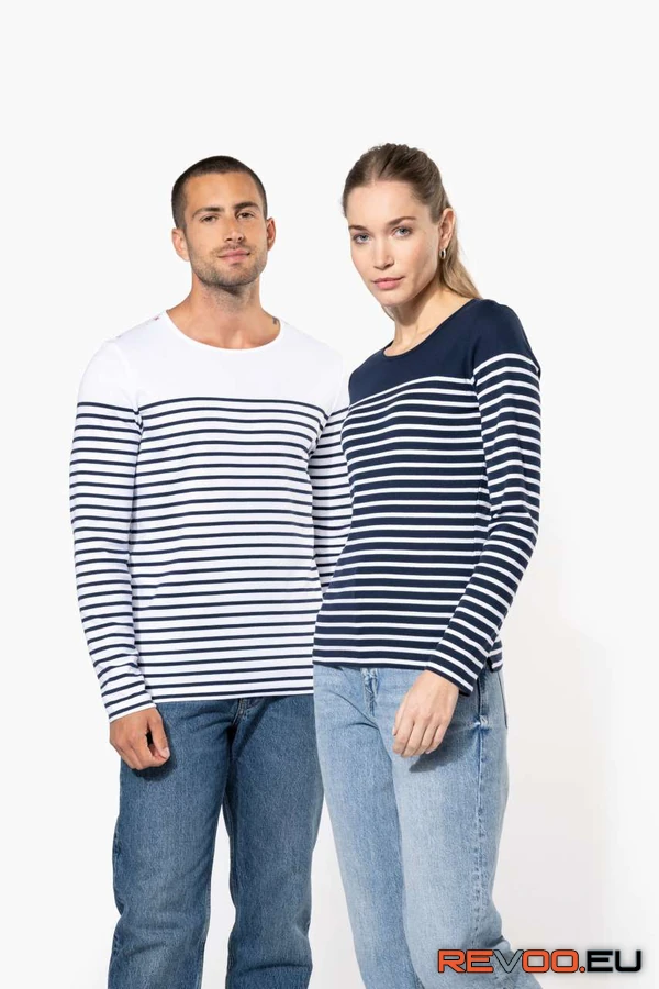 Hosszú ujjú breton csíkos női felső Kariban KA386 7.