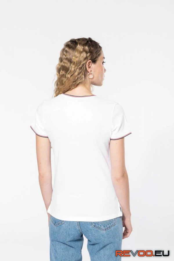 Piké anyagú V-nyakú póló Kariban KA394 3.