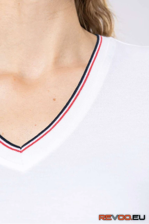 Piké anyagú V-nyakú póló Kariban KA394 5.