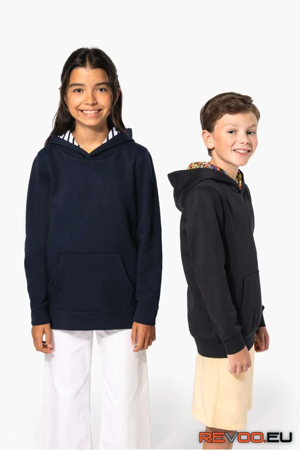 Uniszex kids Contrast mintás kapucnis pulóver Kariban KA4014 11.