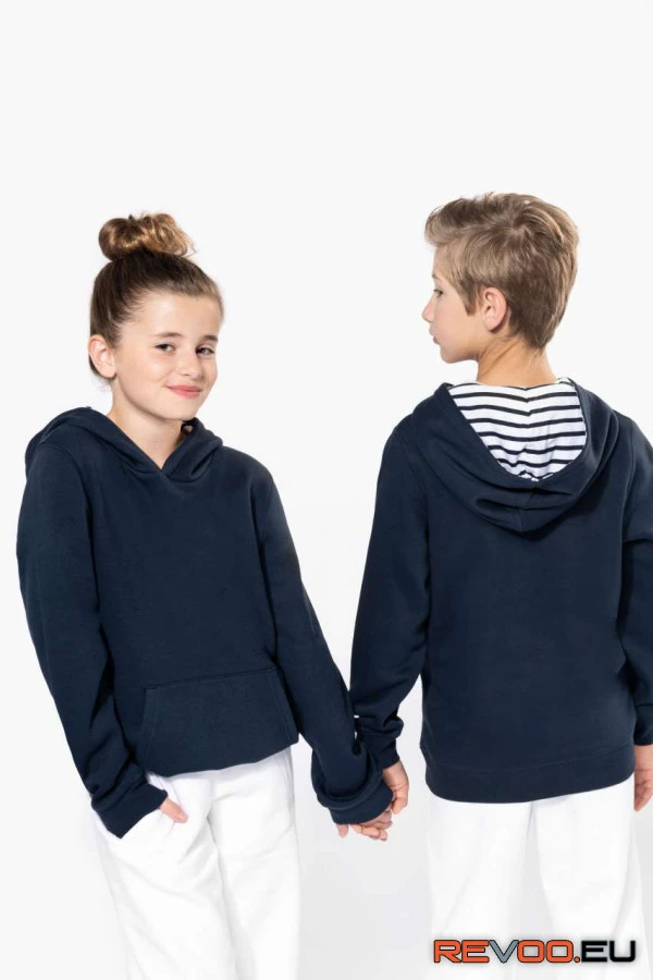 Uniszex kids contrast patterned kapucnis pulóver Kariban KA4014 4.