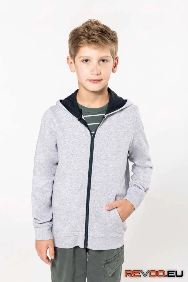 Végig cipzáras kapucnis pulóver Kariban KA486 2.