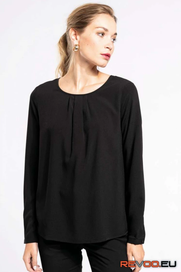 Hosszú ujjú krepp blúz Kariban KA5003 1.