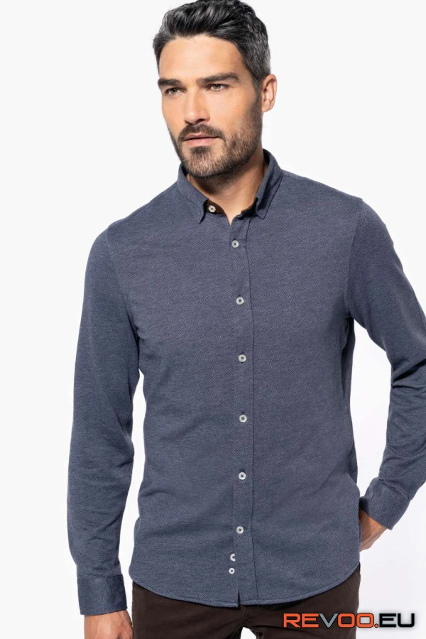 Hosszú ujjú kötött ing (jacquard) Kariban KA507 2.