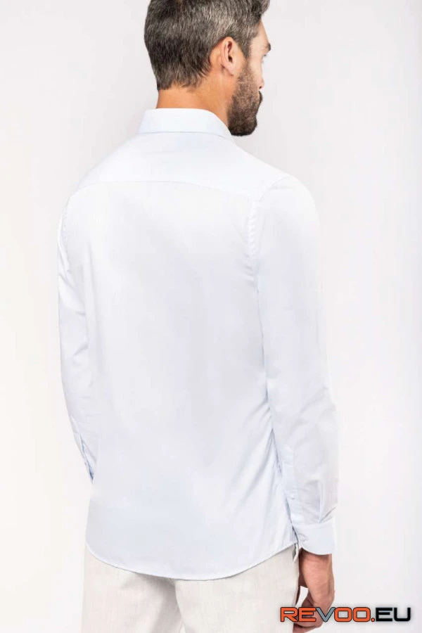 Hosszú ujjú pamut poplin ing Kariban KA513 3.