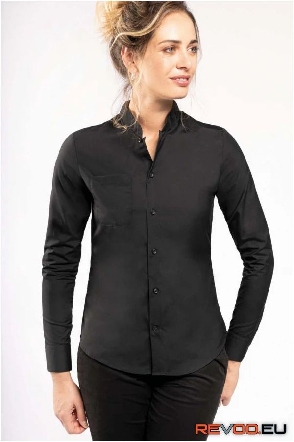 Hosszú ujjú mandarin galléros ing Kariban KA514 1.