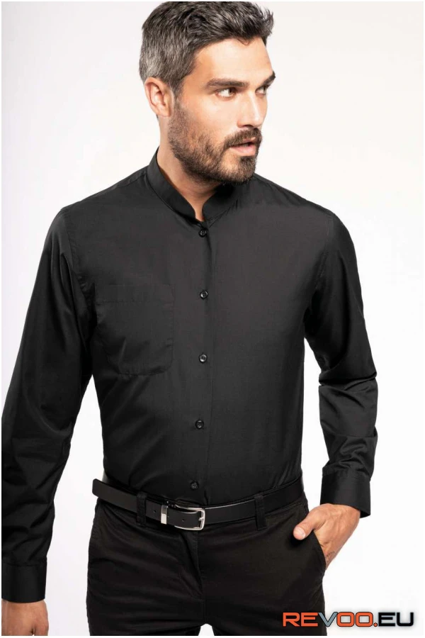 Hosszú ujjú mandarin galléros ing Kariban KA515 1.