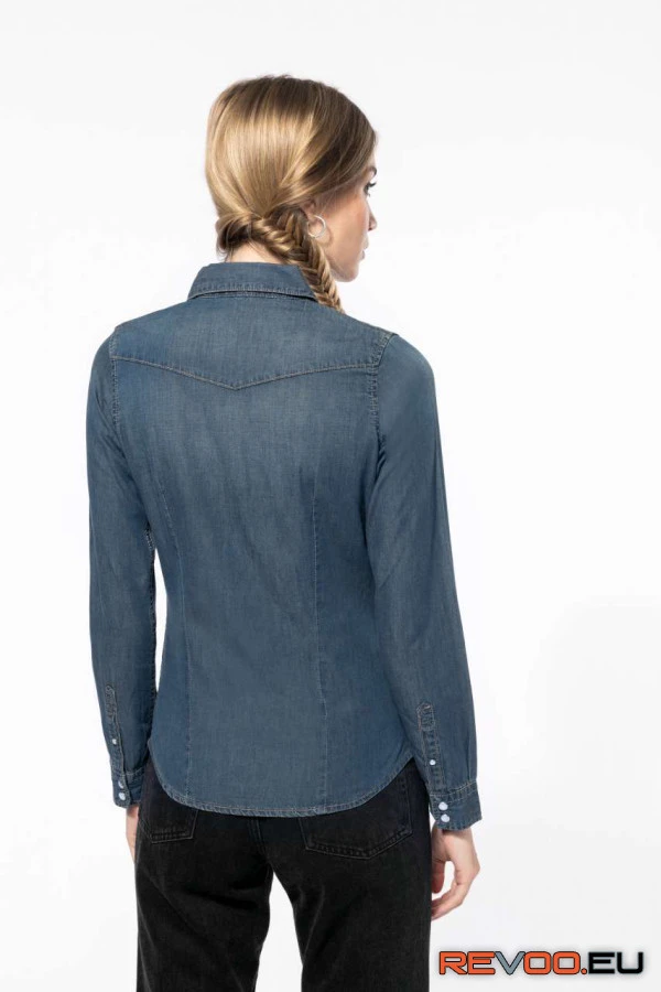 Hosszú ujjú farmer ing Kariban KA518 3.