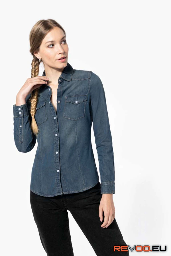 Hosszú ujjú farmer ing Kariban KA518 1.