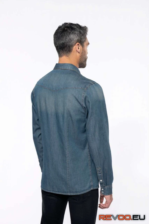 Hosszú ujjú farmer ing Kariban KA519 3.