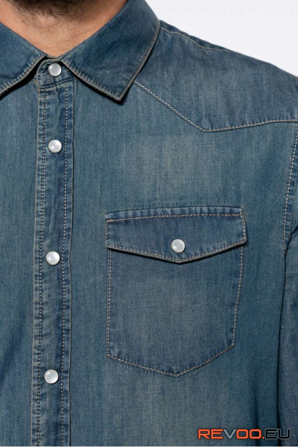 Hosszú ujjú farmer ing Kariban KA519 4.