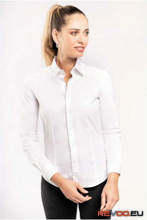 Hosszú ujjú stretch pamut-elasztán ing Kariban KA530 1.