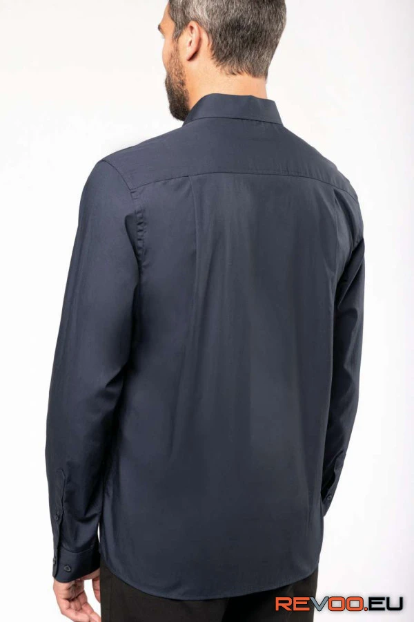 Hosszú ujjú pamut poplin ing Kariban KA541 3.