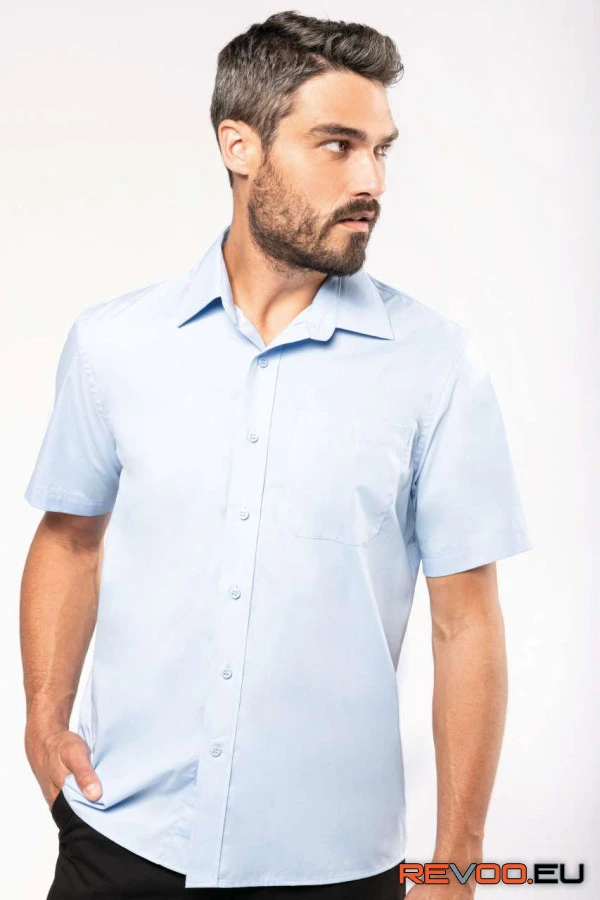 Rövid ujjú pamut poplin ing Kariban KA543 2.