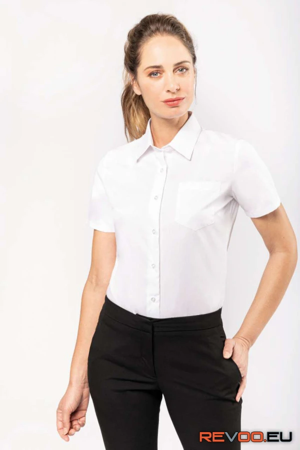 Rövid ujjú pamut poplin ing Kariban KA544 2.