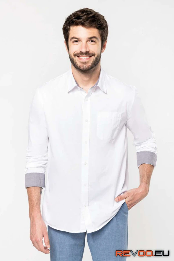 Hosszú ujjú pamut ing Kariban KA586 2.