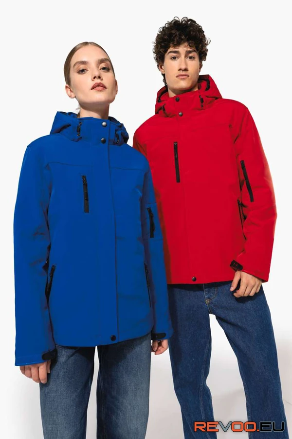 Kapucnis softshell bélelt kabát Kariban KA650 11.