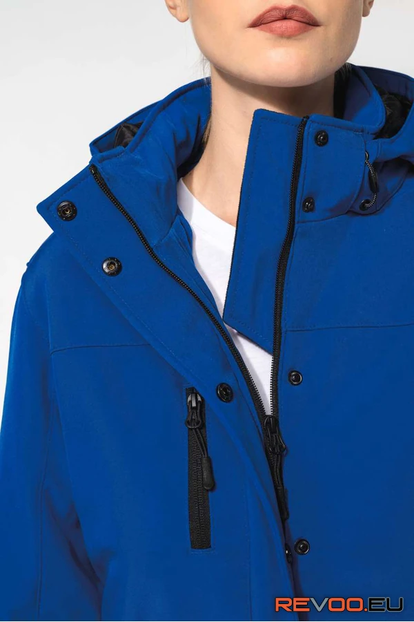 Kapucnis bélelt női softshell kabát Kariban KA651 16.
