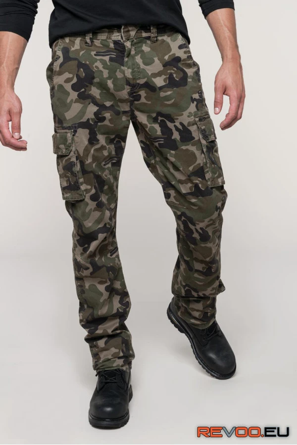 Sokzsebes terepszínű nadrág Kariban KA744 1.