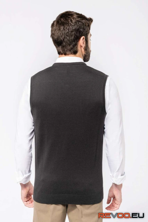 Ujjatlan V-nyakú pulóver Kariban KA969 3.