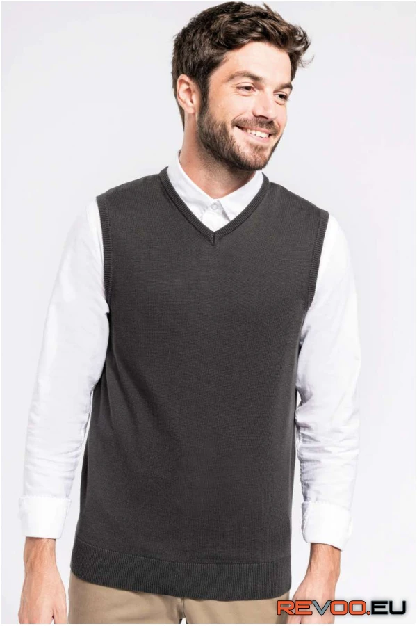 Ujjatlan V-nyakú pulóver Kariban KA969 1.