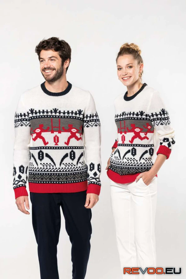 Rögbi mintás pulóver Kariban KA991 3.