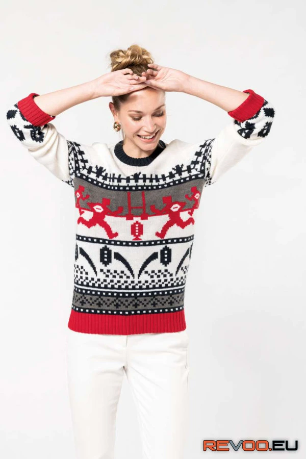 Rögbi mintás pulóver Kariban KA991 7.