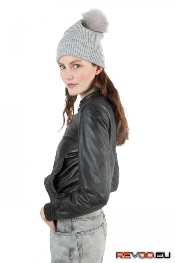 Kötött Bobble sapka újrahasznosított fonalból K-UP KP555 2.