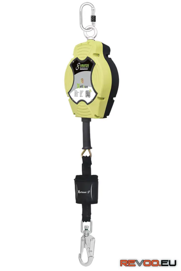 Helixon visszahúzható horganyzott acél drótkötél műanyag házban -függőleges-15m   Kratos KRA-FA2040215 1.