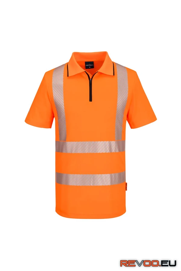 KX3 Sport Hi-Vis rövid ujjú cipzáras póló Portwest KX302 1.