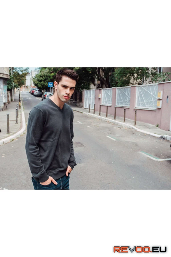 Férfi V-nyakú pamut pulóver Legend World Wide LW9133 7.