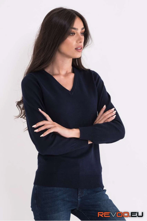Női V-nyakú pamut pulóver Legend World Wide LWL9133 2.