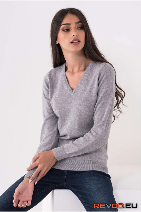 Női V-nyakú pamut pulóver Legend World Wide LWL9133 1.