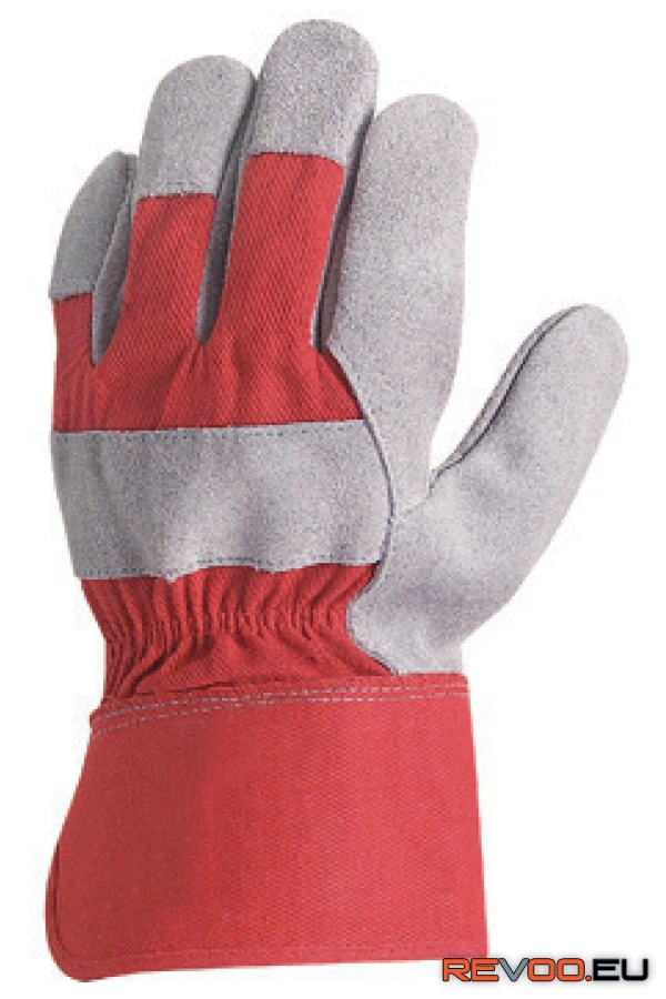 Bőrkesztyű, erős marhahasíték vászon kézhát Coverguard MO152 1.