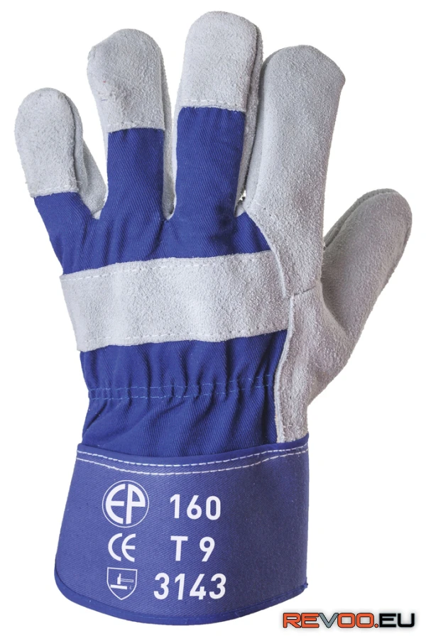 Bőrkesztyű erős marhahasíték vászon Euro Protection MO161 1.