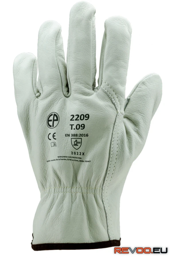 Bőrkesztyű, sárga színmarha tenyér és kézhát Euro Protection MO2210 1.