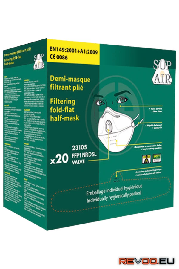 FFP1SL NR D paneles, szelepes pormaszk   SupAir MO23105 4.